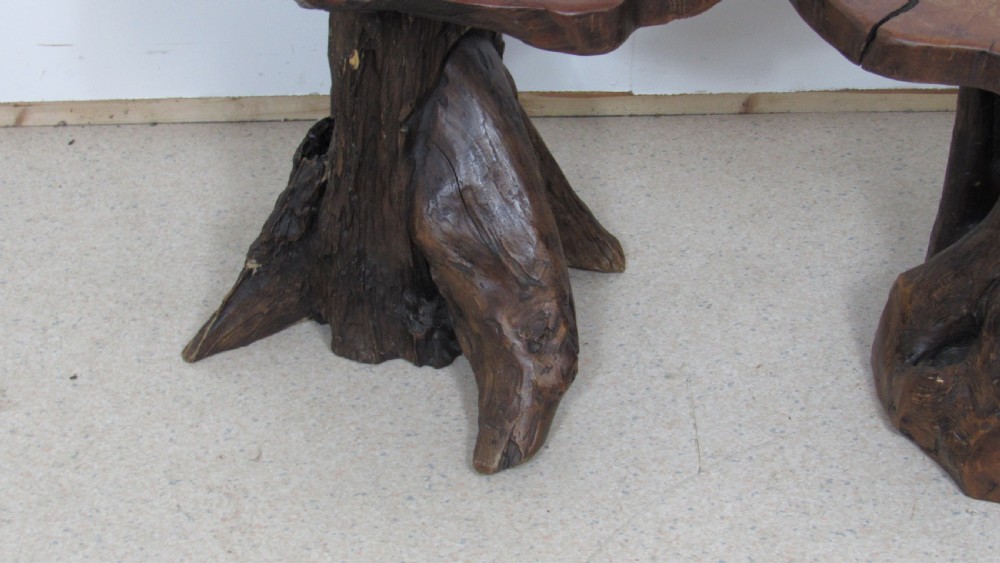 Unusual and rare pair of tree occasional tables View XV