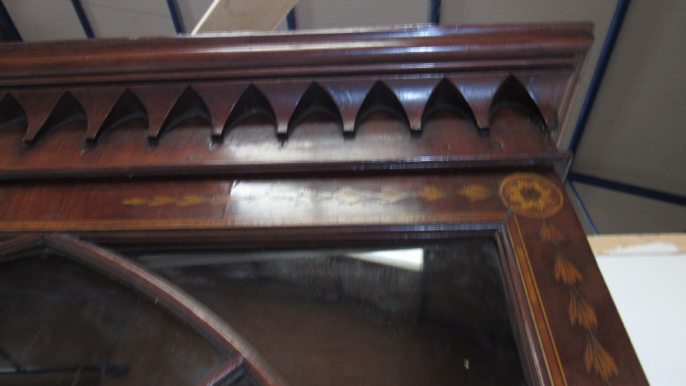Superb  Georgian marquetry  library bookcase  View XIII
