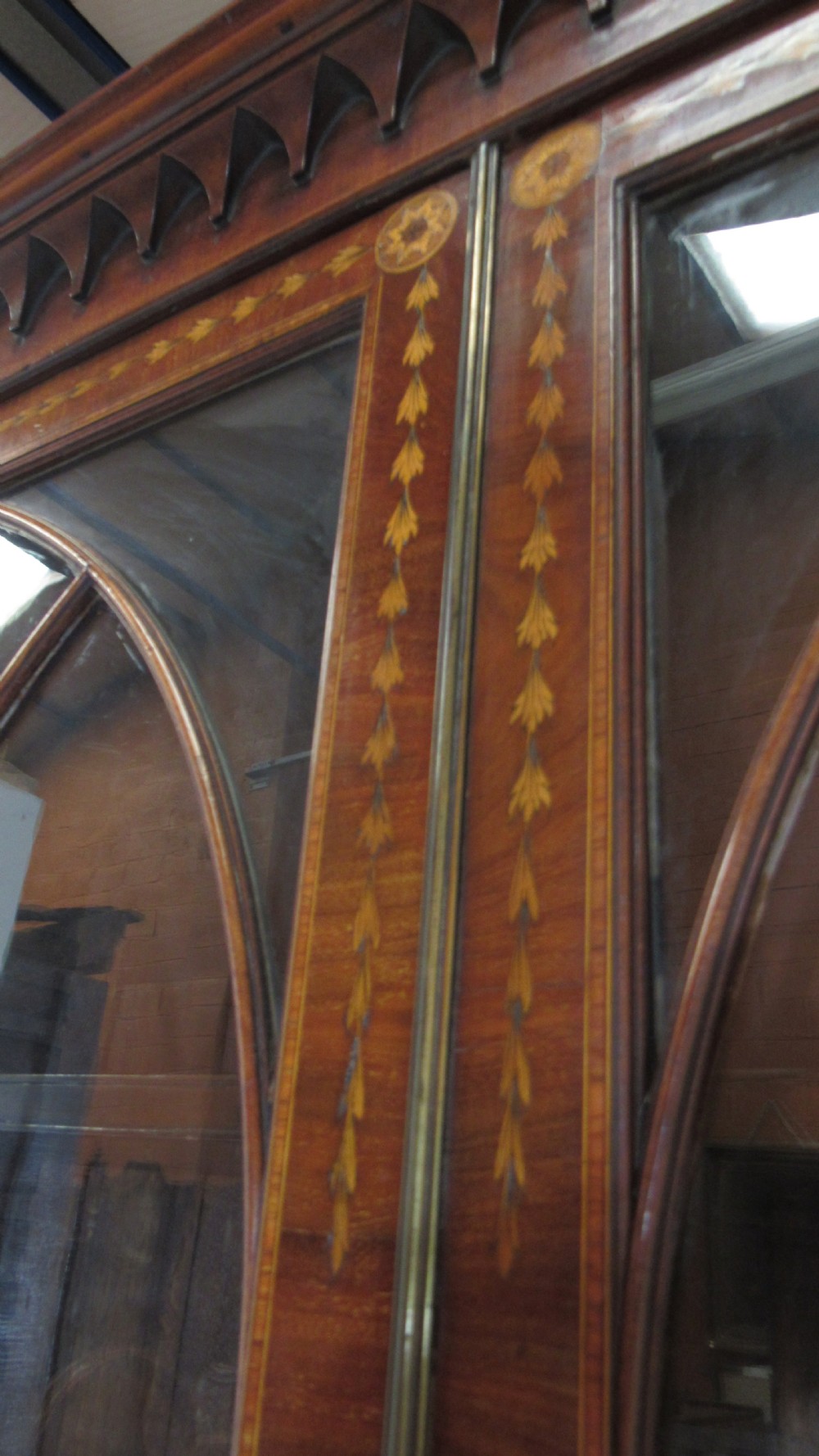 Superb  Georgian marquetry  library bookcase  View XIV