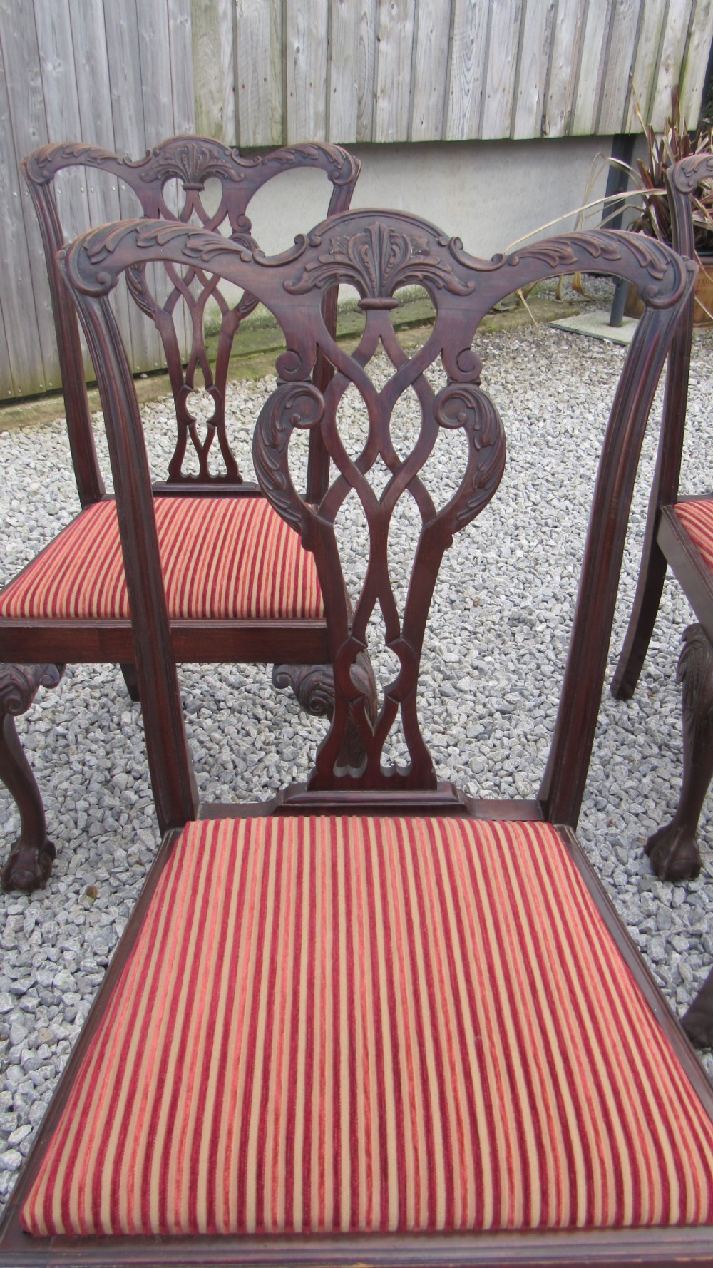 A wonderful set of 8 Chippendale dining chairs View IV