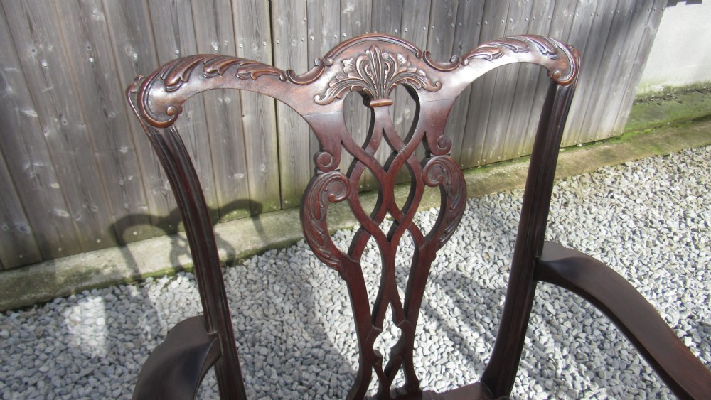 A wonderful set of 8 Chippendale dining chairs View XVII