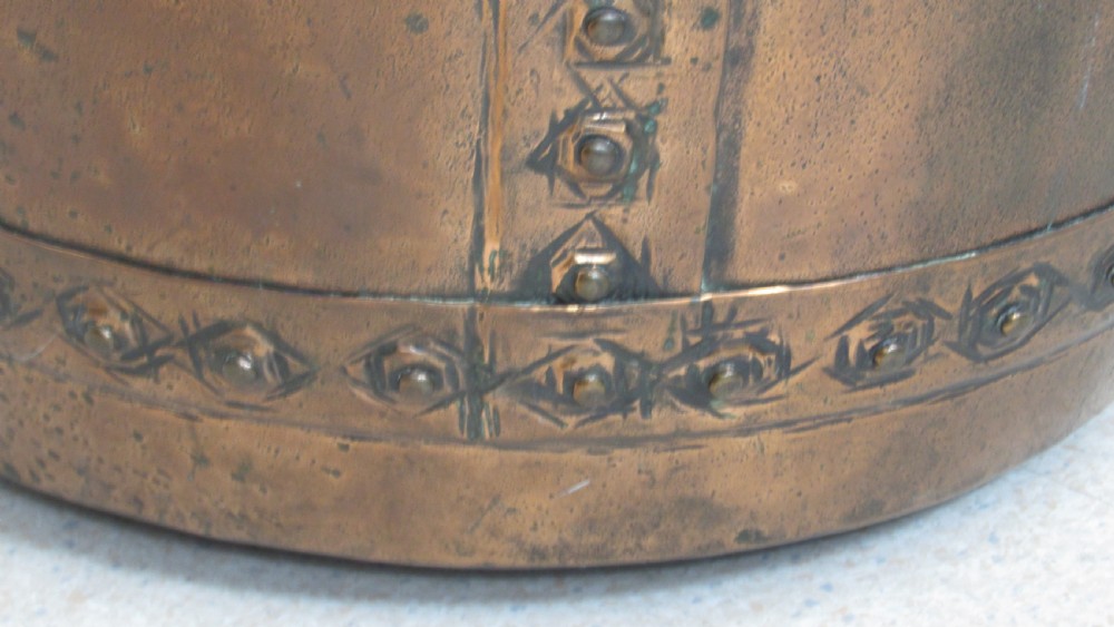 Victorian large copper circular pot ideal for logs View V