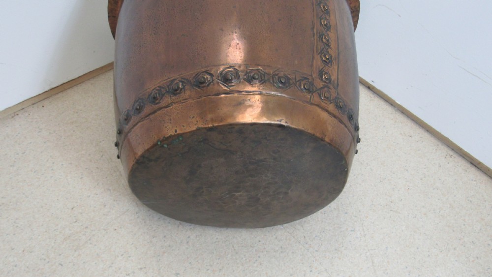Victorian large copper circular pot ideal for logs View VIII