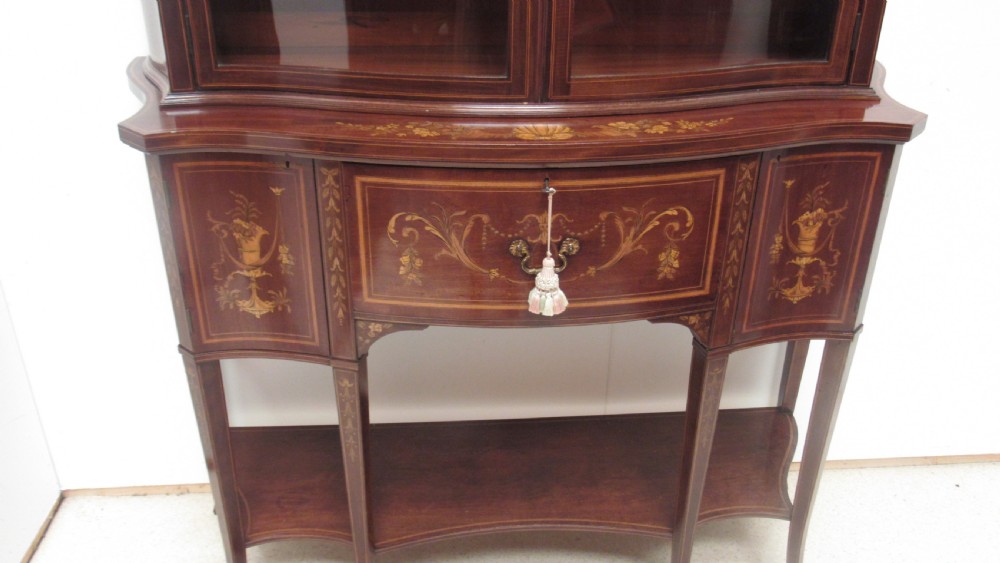Fabulous inlaid secretaire display cabinet View VI