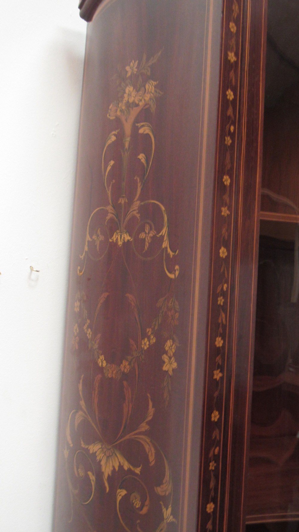 Fabulous inlaid secretaire display cabinet View IX
