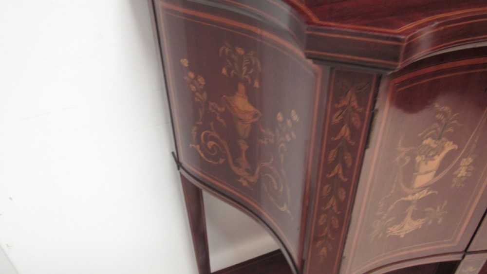 Fabulous inlaid secretaire display cabinet View XI