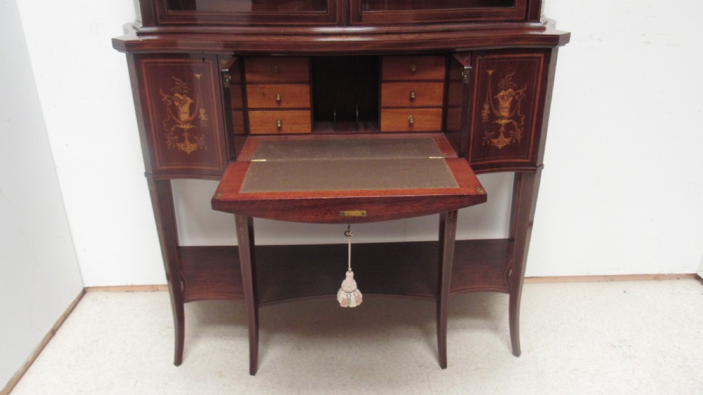 Fabulous inlaid secretaire display cabinet View XII