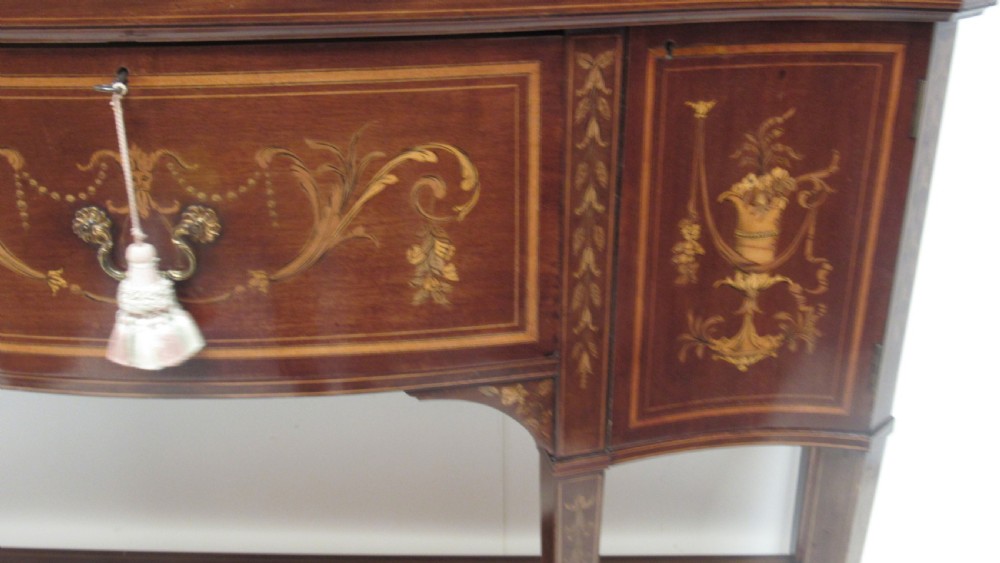 Fabulous inlaid secretaire display cabinet View XVIII