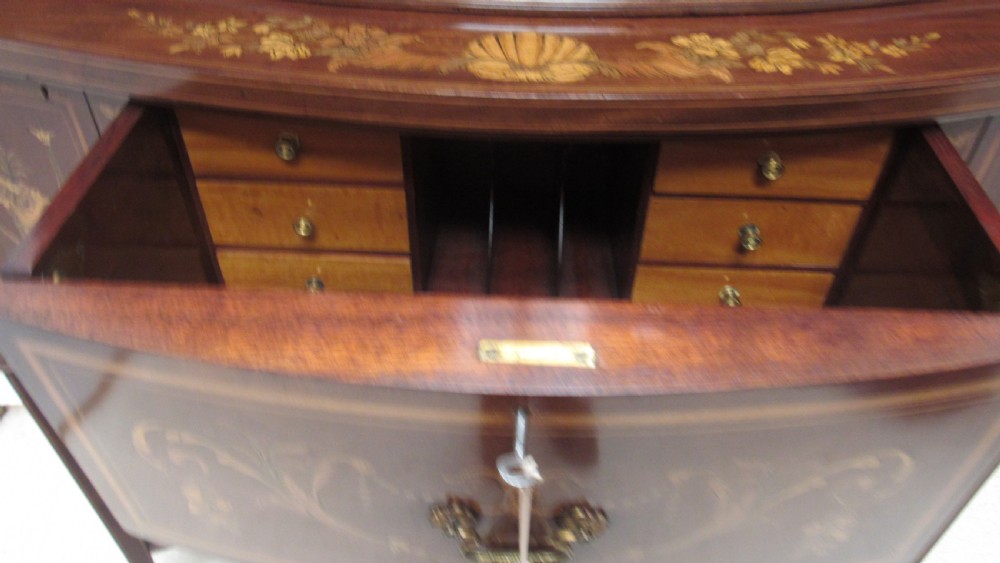 Fabulous inlaid secretaire display cabinet View XIX