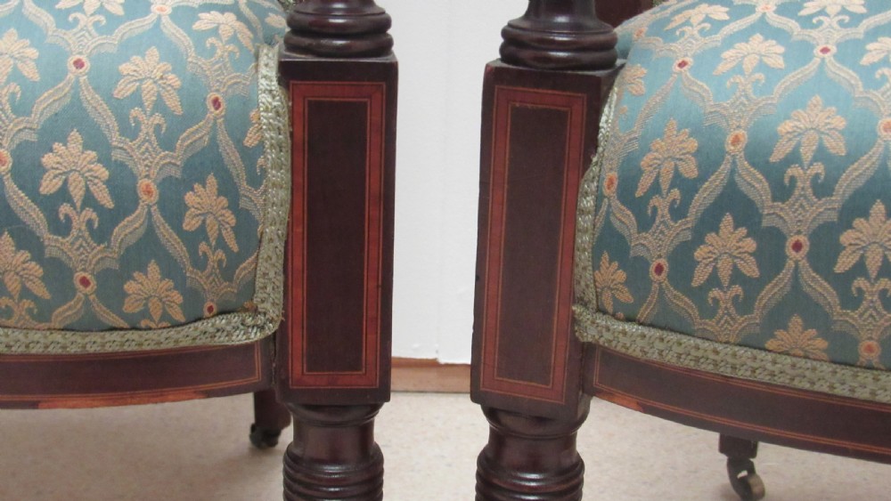 Edwardian mahogany  inlaid  suite View XVI