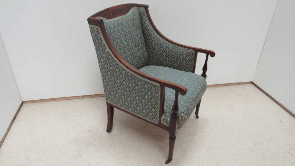 Edwardian mahogany  inlaid  suite View XVIII