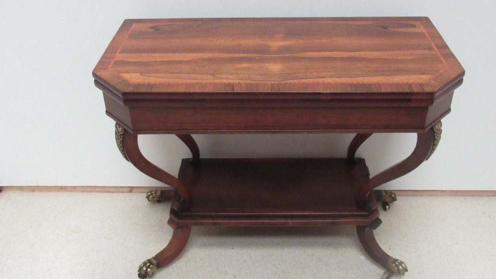 Superb regency card table 