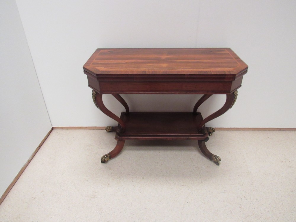 Superb regency card table  View II
