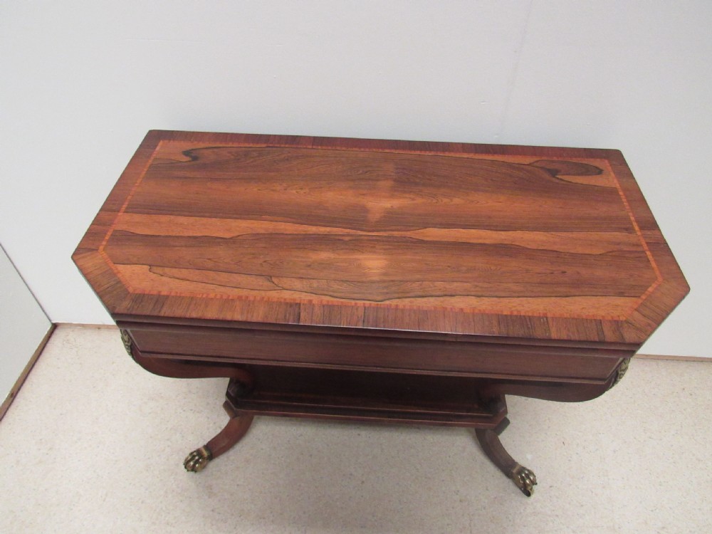 Superb regency card table  View III