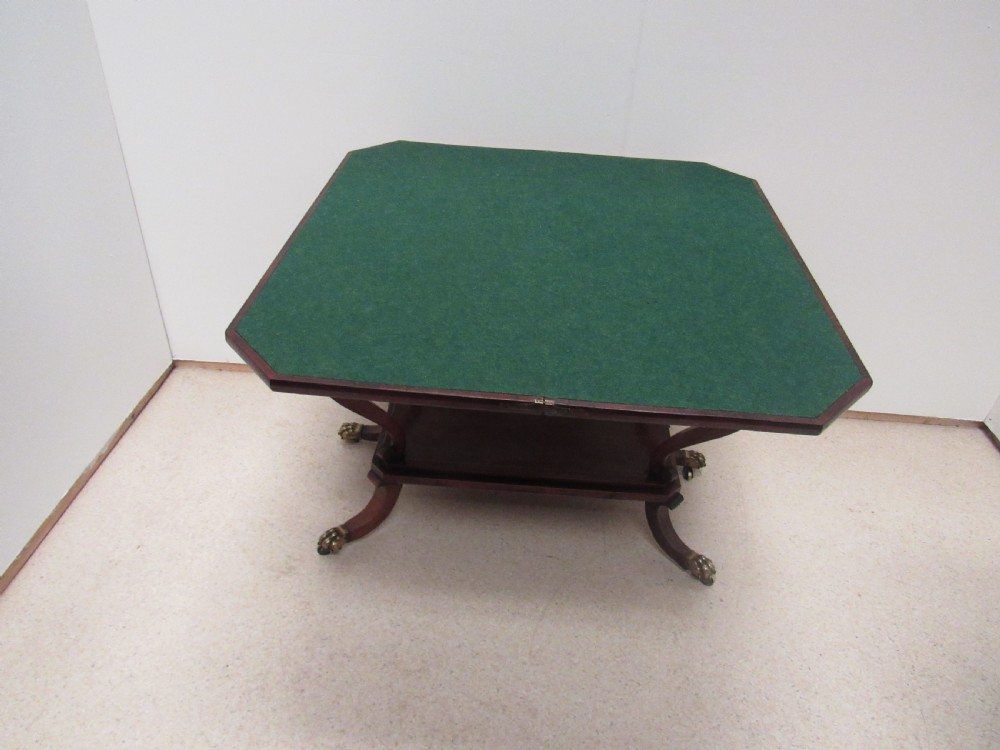 Superb regency card table  View XII
