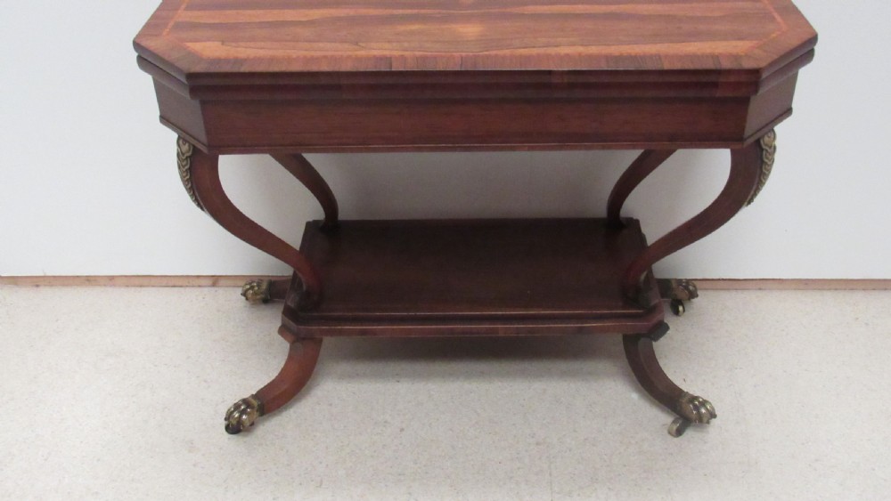 Superb regency card table  View XVI