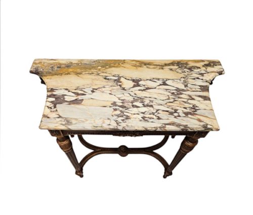 A FABULOUS 19TH CENTURY MARBLE TOP GILTWOOD CONSOLE TABLE - ADDITIONAL PHOTO 2