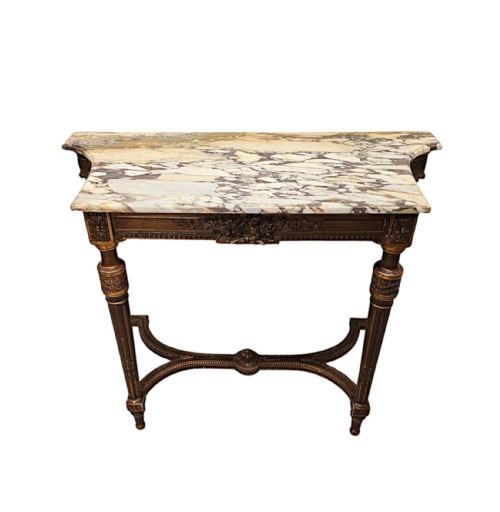 A FABULOUS 19TH CENTURY MARBLE TOP GILTWOOD CONSOLE TABLE - ADDITIONAL PHOTO 3