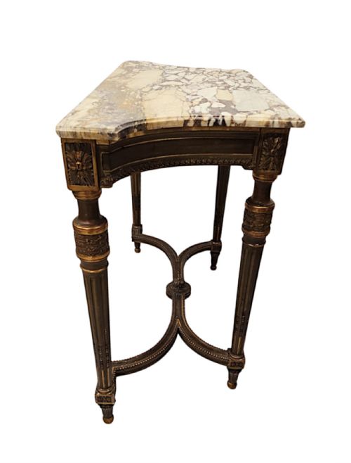 A FABULOUS 19TH CENTURY MARBLE TOP GILTWOOD CONSOLE TABLE - ADDITIONAL PHOTO 6