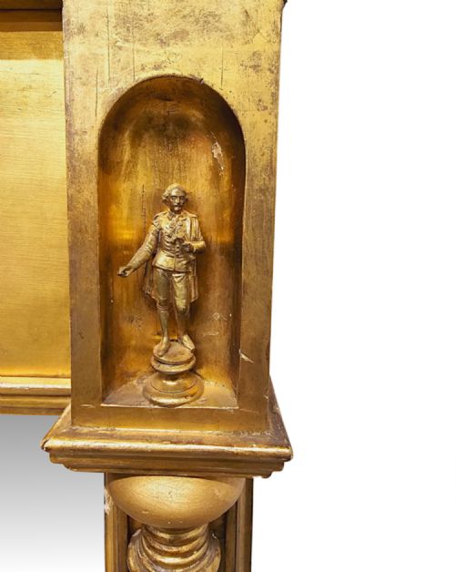A VERY FINE LARGE 19TH CENTURY GILTWOOD DRESSING OR LEANER MIRROR - ADDITIONAL PHOTO 4