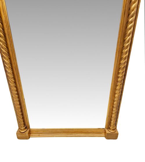 A VERY FINE LARGE 19TH CENTURY GILTWOOD DRESSING OR LEANER MIRROR - ADDITIONAL PHOTO 5