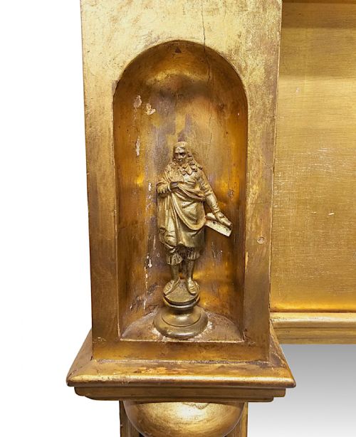 A VERY FINE LARGE 19TH CENTURY GILTWOOD DRESSING OR LEANER MIRROR - ADDITIONAL PHOTO 6