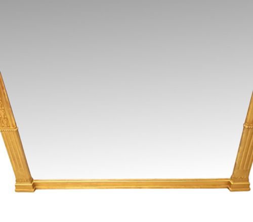 A VERY FINE TALL 19TH CENTURY GILTWOOD HALL MIRROR IN THE ADAMS DESIGN - ADDITIONAL PHOTO 2