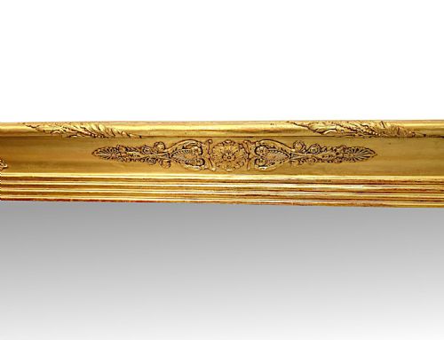 A FABULOUS LARGE SIZE 19TH CENTURY GILTWOOD OVERMANTEL OR HALL MIRROR - ADDITIONAL PHOTO 1