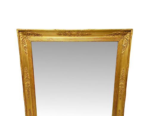 A FABULOUS LARGE SIZE 19TH CENTURY GILTWOOD OVERMANTEL OR HALL MIRROR - ADDITIONAL PHOTO 2