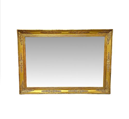 A FABULOUS LARGE SIZE 19TH CENTURY GILTWOOD OVERMANTEL OR HALL MIRROR - ADDITIONAL PHOTO 3
