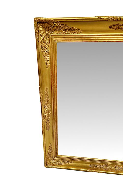 A FABULOUS LARGE SIZE 19TH CENTURY GILTWOOD OVERMANTEL OR HALL MIRROR - ADDITIONAL PHOTO 5