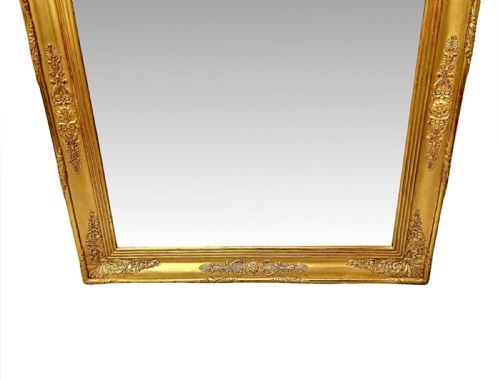 A FABULOUS LARGE SIZE 19TH CENTURY GILTWOOD OVERMANTEL OR HALL MIRROR - ADDITIONAL PHOTO 6
