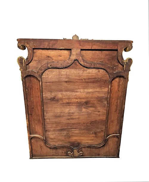 A VERY RARE AND IMPRESSIVE 19TH CENTURY GILTWOOD MARGIN OVERMANTEL MIRROR - ADDITIONAL PHOTO 3