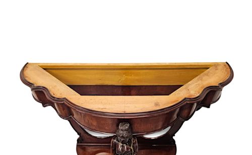 A VERY RARE AND IMPRESSIVE PAIR OF TALL 19TH CENTURY MARBLE TOP COUNTRY HOUSE CONSOLE TABLES - ADDITIONAL PHOTO 10