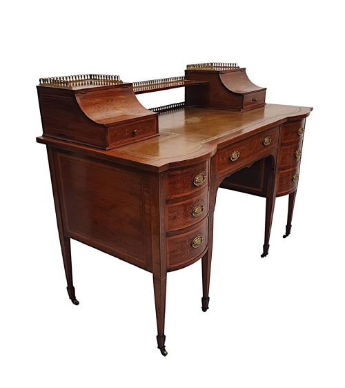 A STUNNING EDWARDIAN DESK IN THE CARLTON HOUSE STYLE BY MAPLE OF LONDON - ADDITIONAL PHOTO 1