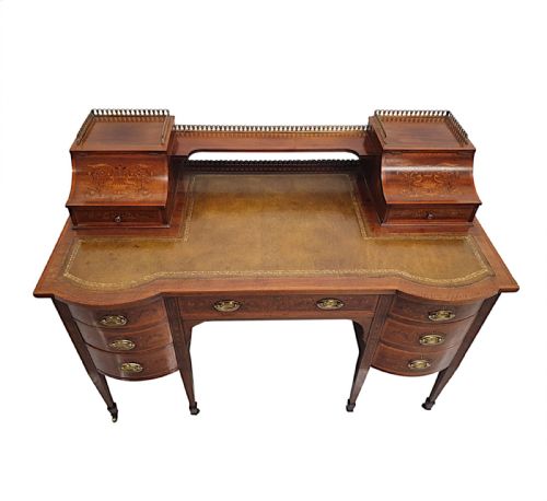 A STUNNING EDWARDIAN DESK IN THE CARLTON HOUSE STYLE BY MAPLE OF LONDON - ADDITIONAL PHOTO 2