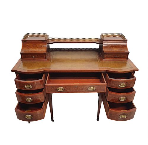 A STUNNING EDWARDIAN DESK IN THE CARLTON HOUSE STYLE BY MAPLE OF LONDON - ADDITIONAL PHOTO 4