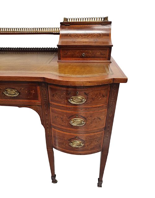 A STUNNING EDWARDIAN DESK IN THE CARLTON HOUSE STYLE BY MAPLE OF LONDON - ADDITIONAL PHOTO 5