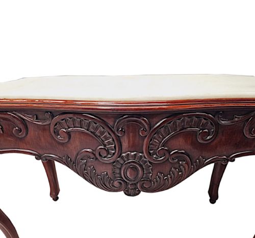 A RARE PAIR OF 19TH CENTURY MARBLE TOP CONSOLE TABLES - ADDITIONAL PHOTO 5