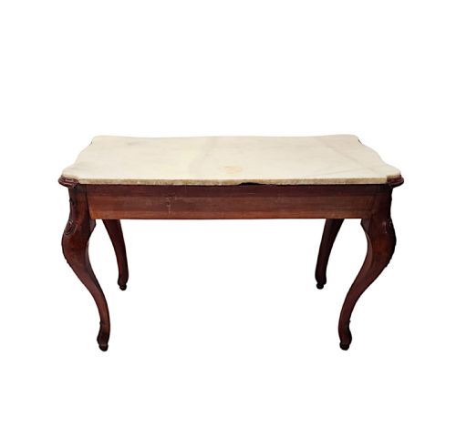 A RARE PAIR OF 19TH CENTURY MARBLE TOP CONSOLE TABLES - ADDITIONAL PHOTO 8