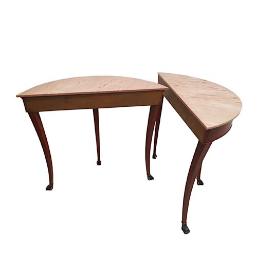 A VERY RARE PAIR OF EARLY 20TH CENTURY MARBLE TOPPED CONSOLE TABLES - ADDITIONAL PHOTO 4