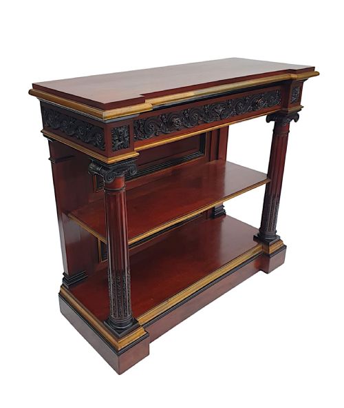 A VERY FINE AND RARE 19TH CENTURY TWO TIER CONSOLE TABLE - ADDITIONAL PHOTO 1