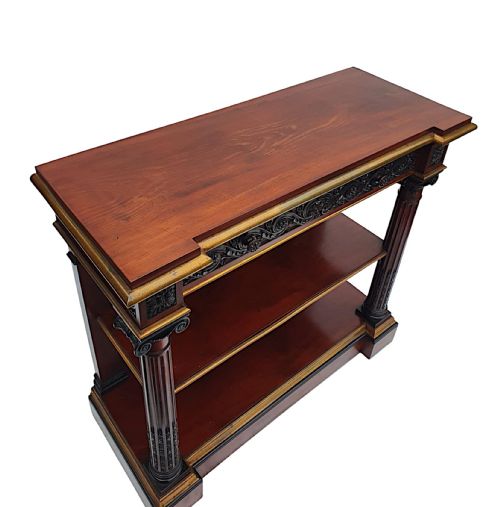 A VERY FINE AND RARE 19TH CENTURY TWO TIER CONSOLE TABLE - ADDITIONAL PHOTO 2