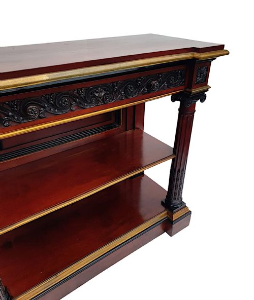 A VERY FINE AND RARE 19TH CENTURY TWO TIER CONSOLE TABLE - ADDITIONAL PHOTO 4