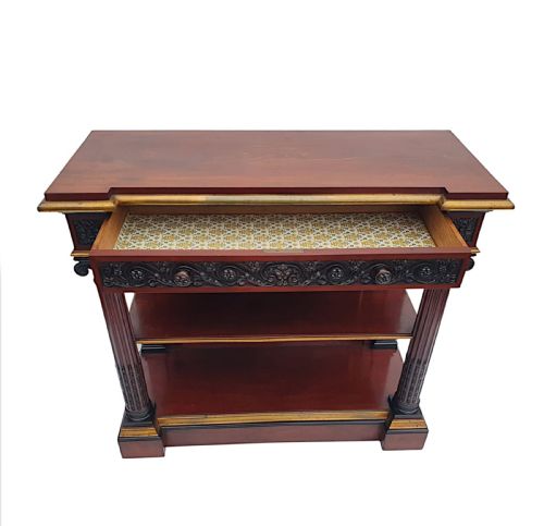 A VERY FINE AND RARE 19TH CENTURY TWO TIER CONSOLE TABLE - ADDITIONAL PHOTO 6