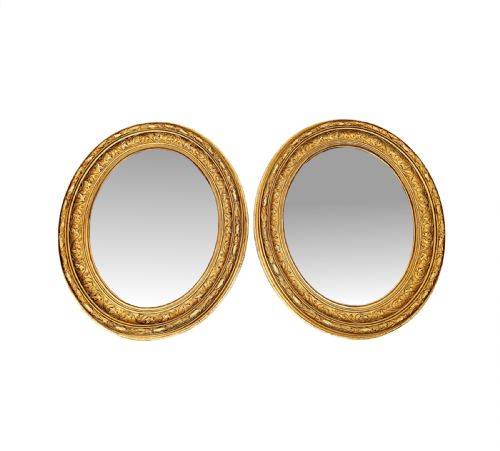 A VERY RARE AND FINE PAIR OF 19TH CENTURY GILTWOOD MIRRORS - ADDITIONAL PHOTO 2