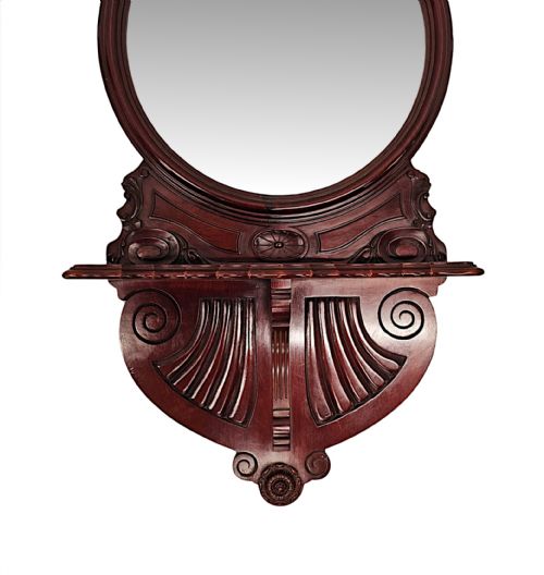 A VERY RARE PAIR OF 20TH CENTURY MAHOGANY PIER MIRRORS - ADDITIONAL PHOTO 2