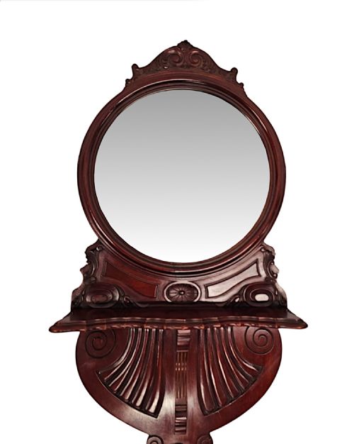 A VERY RARE PAIR OF 20TH CENTURY MAHOGANY PIER MIRRORS - ADDITIONAL PHOTO 4