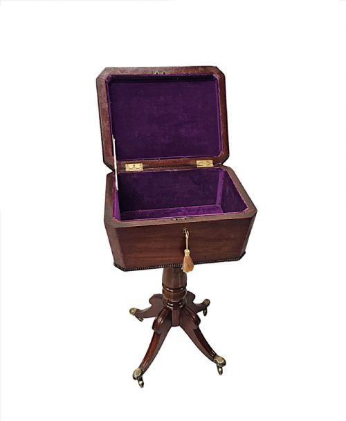 A FABULOUS 19TH CENTURY TEA POY CONVERTED TO A JEWELLERY BOX - ADDITIONAL PHOTO 2