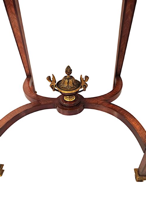 A VERY RARE LATE 19TH CENTURY MARQUETRY INLAID LADIES WORK OR LAMP TABLE - ADDITIONAL PHOTO 7